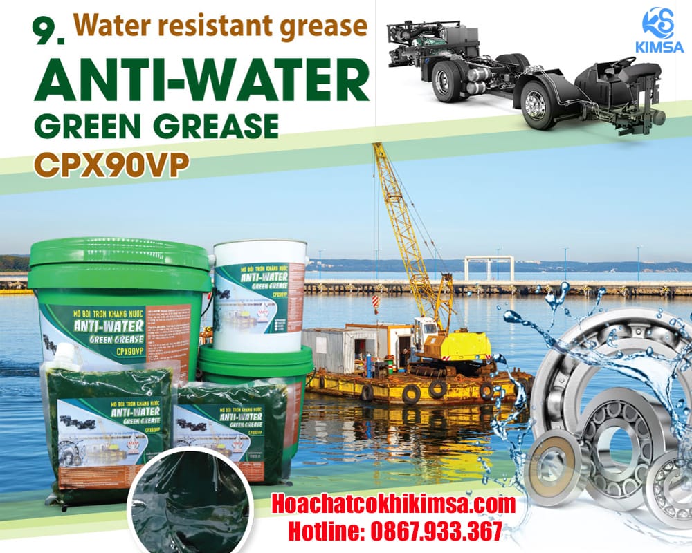 Mỡ bôi trơn kháng nước Anti-Water Green Grease