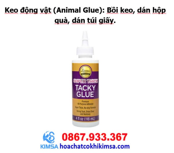 Keo động vật (Animal Glue): Bồi keo, dán hộp quà, dán túi giấy.