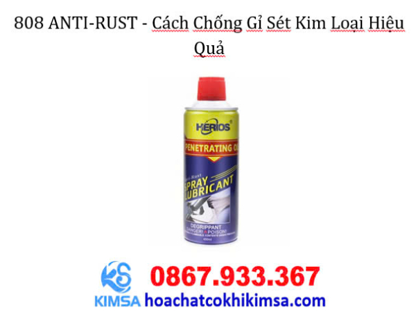 808 ANTI-RUST - Chất chống gỉ sét và ăn mòn bề mặt kim loại - Hình ảnh 3